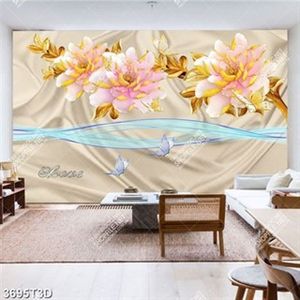 Tranh lụa hoa và bướm in kính đẹp