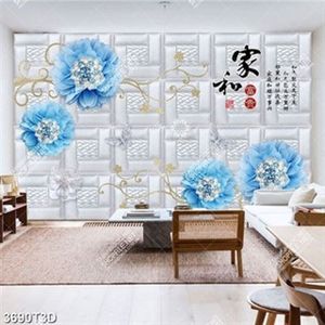 Tranh file psd hoa xanh đính ngọc và chữ hán trang trí nội thất