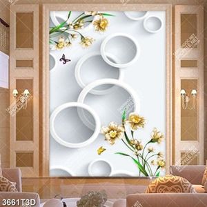 Tranh trang trí bếp hoa in kính