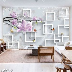 Tranh hoa mộc lan và đàn bướm file psd