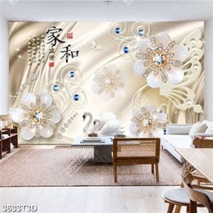 Tranh lụa hoa giả ngọc đính đá trang trí nội thất in uv