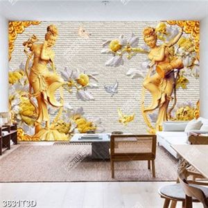 Tranh điêu khắc gỗ hoa và cô gái chơi nhạc cụ dân tộc đẹp nhất