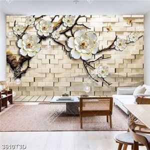 Tranh hoa 3D  trên nền gạch đẹp nhất file psd