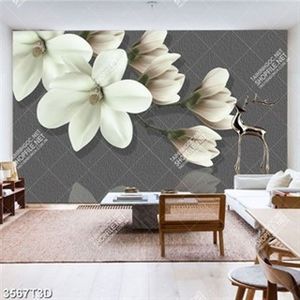 Tranh 3D hoa mộc lan trang trí phòng khách đẹp nhất