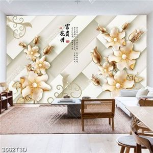 Tranh 3D hoa đính ngọc sang trọng in kính