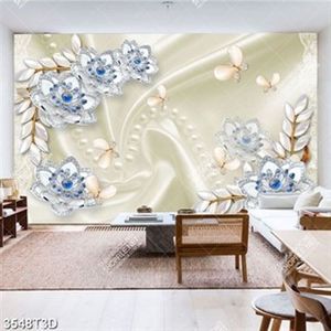 Tranh lụa hoa lá đính ngọc in uv