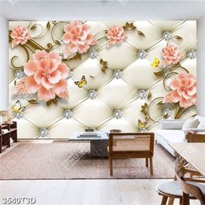 Tranh hoa đính đá 3D chất lượng cao in kính