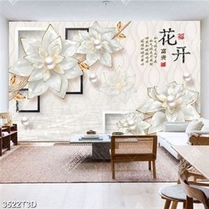 Tranh lụa hoa giả ngọc và ngọc trai chất lượng cao