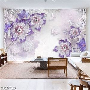 Tranh lụa hoa đính đá in kính chất lượng cao