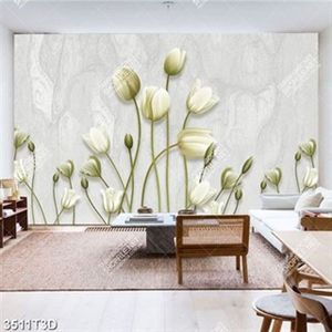 Tranh trang trí phòng ngủ hoa tulíp hiện đại