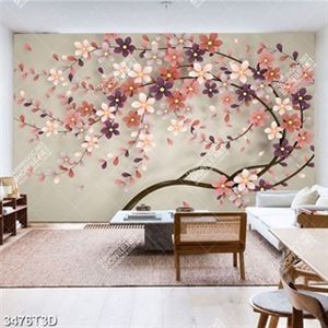 Tranh dán tường hoa 5 cánh nhiều màu sắc đẹp