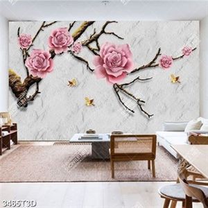 Tranh hoa hồng và bướm in kính đẹp