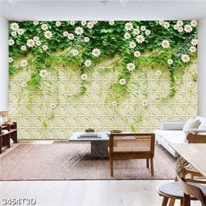 Tranh trang trí bếp hoa cúc trên nền gạch đẹp nhất