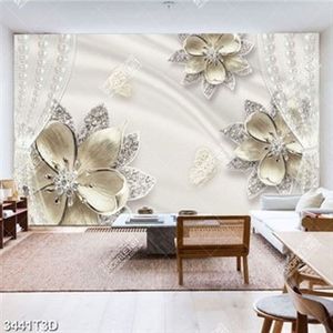 Tranh lụa hoa đính ngọc in kính chất lượng cao đẹp nhất