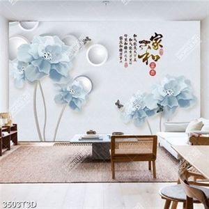 Tranh lụa hoa đính ngọc chữ hán phong thủy