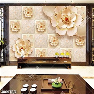 Tranh gắn tường hoa trên nền gạch in uv