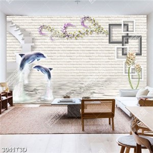 Tranh trang trí nội thất cá heo chất lượng cao