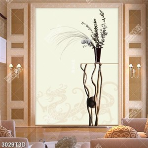 Tranh bếp lọ hoa file PSD