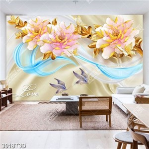 Tranh gắn tường hoa và bướm mặt lụa in uv