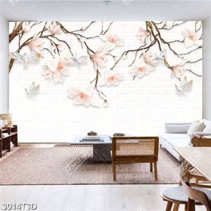 Tranh psd dán tương hoa mộc lan in kính đẹp