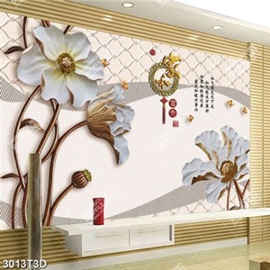 Tranh trang trí nội thất  hoa và chữa hán chất lượng cao