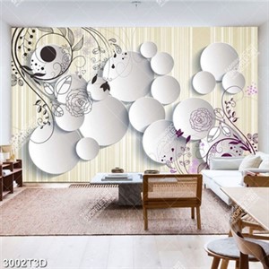 Tranh bếp họa tiết và hình tròn hiện đại