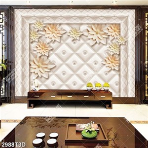 Tranh gắn tường hoa đẹp in kính