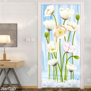 Tranh hoa ghép dưới thác nước đẹp