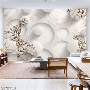 Tranh gắn tường hoa ghép nền hoa văn tròn đẹp