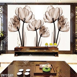 Tranh file gốc dán tường hoa ghép nghệ thuật