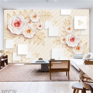 Tranh gắn tường hoa hồng 3D in kính
