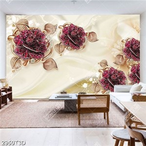 Tranh hoa 3D khảm ngọc đẹp in kính