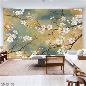 Tranh gắn tường hoa đào sang trọng