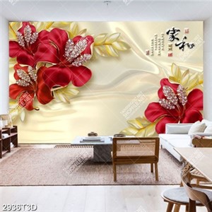 Tranh hoa dâm bụt đỏ trang trí phòng khách đẹp