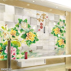 Tranh hoa giả ngọc trên nề nước phong thủy