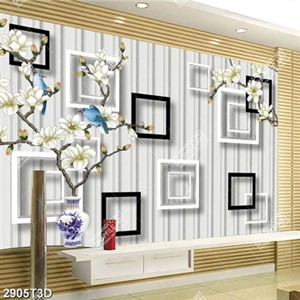 Tranh gắn tường hoa mộc lan trắng in uv