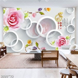 Tranh hoa hồng 3D phong thủy in kính