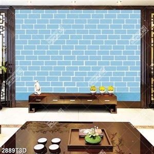 Tranh dán tường nền gạch xanh da trời đẹp