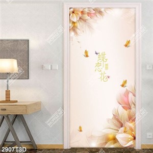 Tranh gắn tường hoa và bướm đẹp hiện đại