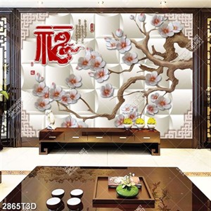 Tranh hoa đào 3D đẹp file psd