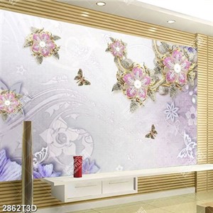 Tranh gắn tường hoa và bướm đính đá đẹp