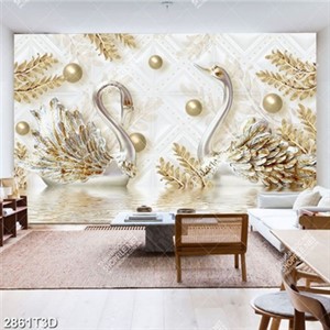 Tranh thiên nga trên mặt nước chất lượng cao