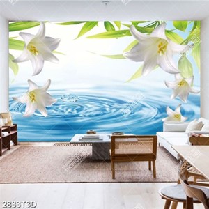 Tranh hoa ly 3D trên nền nước chất lượng cao