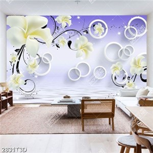 Tranh gắn tường hoa sứ nền tím in uv