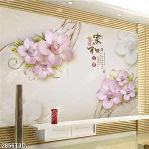 Tranh hoa 3D và chứ hán phong thủy đẹp