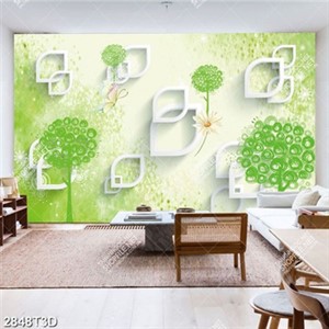 Tranh dán tường hoa bướm và cây đẹp