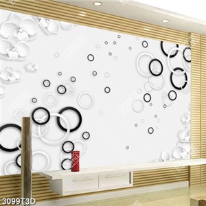 Tranh dán tường họa tiết vòng tròn
