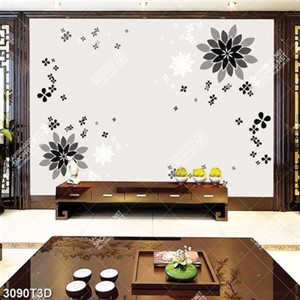 Tranh dán tường hoa thược dược cực đẹp