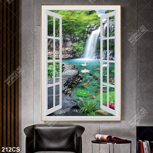 Tranh phong cảnh cửa sổ đẹp nghệ thuật
