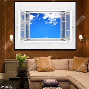 Tranh cửa sổ và bầu trời in uv